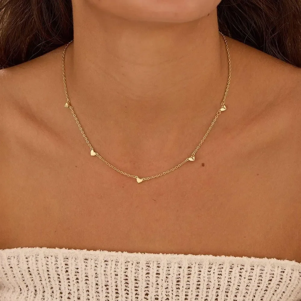 NEW 14K Gold Plated Gold Heart Necklace